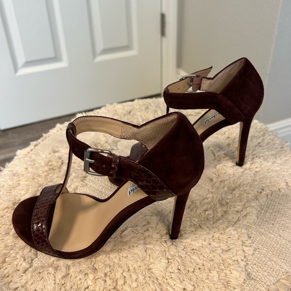 $75. Charles David strappy sandals, size 5, color Plum/snake. Great condition. - Picture 3 of 5